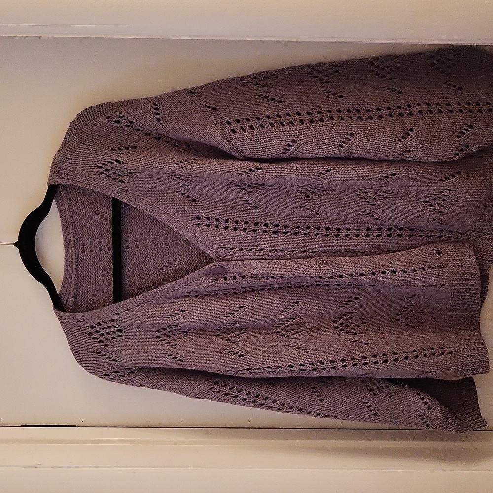 Button down grey cardigan